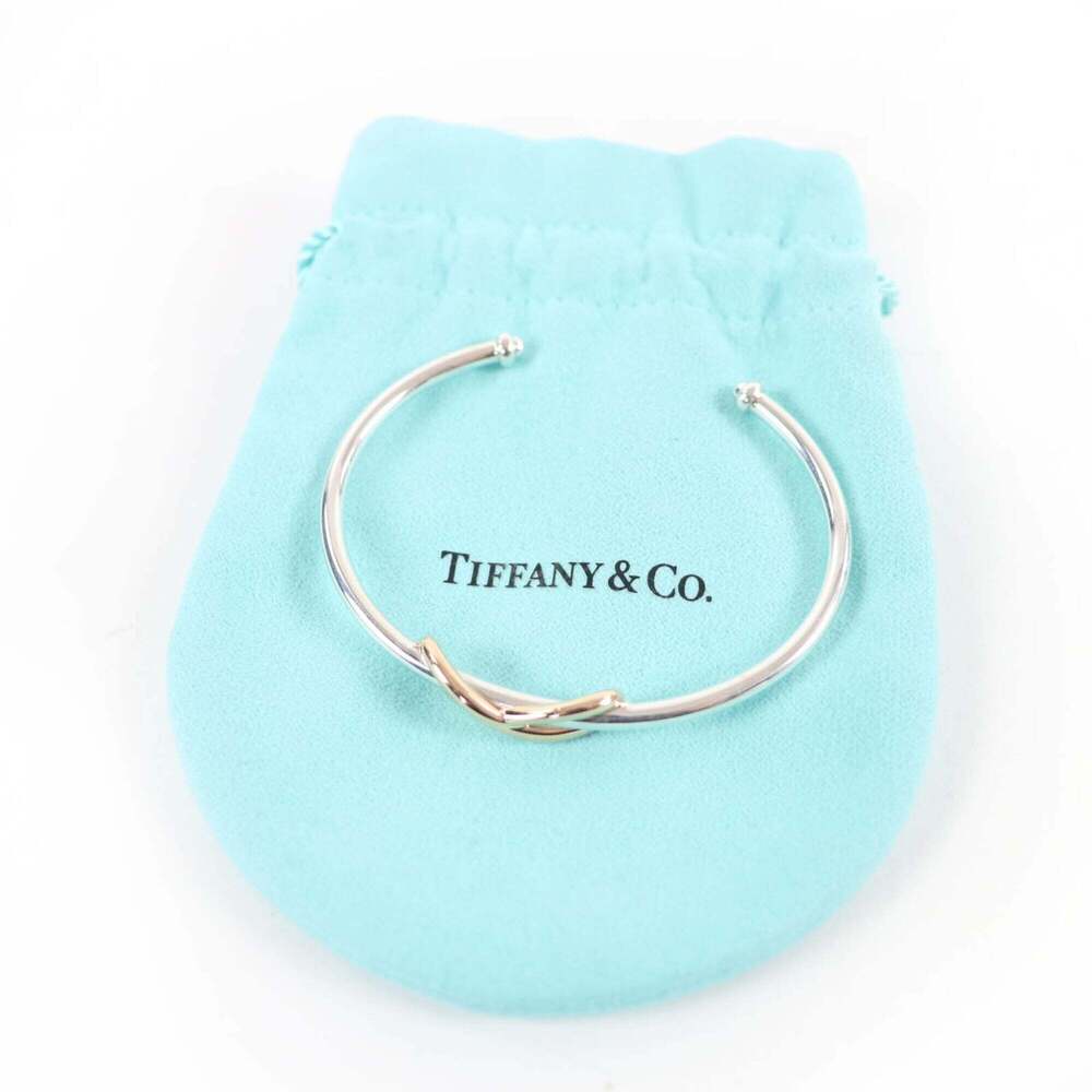 TIFFANY&Co. Tiffany Infinity Bangle AG925 AU750 Combination 925 x 18K (YG) Si... - Picture 2 of 7